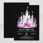 Elegant Queen Princess Birthday Einladung (Vorne/Hinten)
