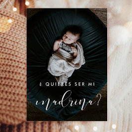 Elegant Quieres ser mi madrina Vorschlagskarte Einladung