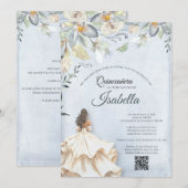 Elegant Quinceanera 15th Birthday Invitation Einladung (Vorne/Hinten)