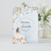 Elegant Quinceanera 15th Birthday Save The Date (Stehend Vorderseite)