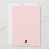 Elegant Quinceañera Black and Pink Einladung (Rückseite)