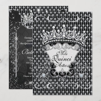 Elegant Quinceañera Crown Einladung