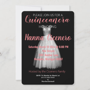 Elegant Quinceanera Dress Feiertagskarte