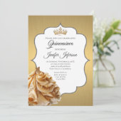 Elegant Quinceanera Einladung (Stehend Vorderseite)