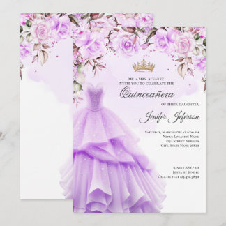 Elegant Quinceanera Einladung