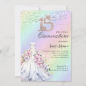 Elegant Quinceanera Einladung (Vorderseite)