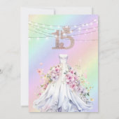 Elegant Quinceanera Einladung (Rückseite)