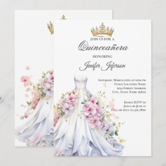 Elegant Quinceanera Einladung