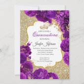 Elegant Quinceanera Einladung (Vorderseite)
