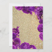 Elegant Quinceanera Einladung (Rückseite)