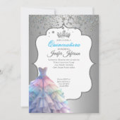 Elegant Quinceanera Einladung (Vorderseite)