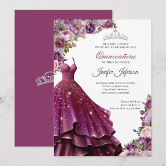 Elegant Quinceanera Einladung