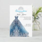Elegant Quinceanera Einladung (Stehend Vorderseite)