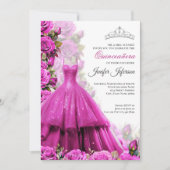 Elegant Quinceanera Einladung (Vorderseite)