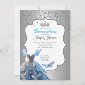 Elegant Quinceanera Einladung (Vorderseite)