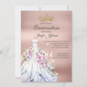 Elegant Quinceanera Einladung (Vorderseite)