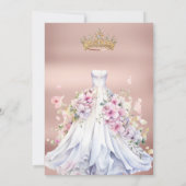 Elegant Quinceanera Einladung (Rückseite)