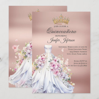Elegant Quinceanera Einladung