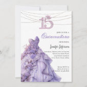 Elegant Quinceanera Einladung (Vorderseite)