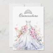 Elegant Quinceanera Einladung (Rückseite)