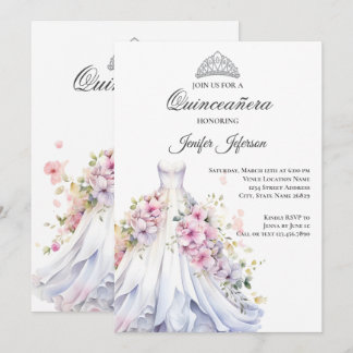Elegant Quinceanera Einladung