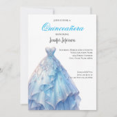 Elegant Quinceanera Einladung (Vorderseite)