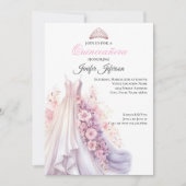 Elegant Quinceanera Einladung (Vorderseite)