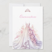 Elegant Quinceanera Einladung (Rückseite)