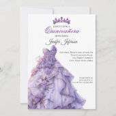 Elegant Quinceanera Einladung (Vorderseite)