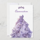 Elegant Quinceanera Einladung (Rückseite)
