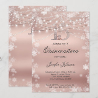 Elegant Quinceanera Einladung