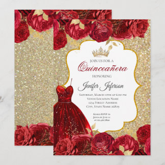 Elegant Quinceanera Einladung