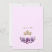 Elegant Quinceañera Einladung Floral lilac Z6 (Rückseite)