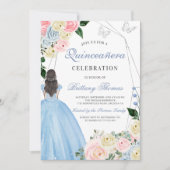 Elegant Quinceañera Invitation Card Einladung (Vorderseite)