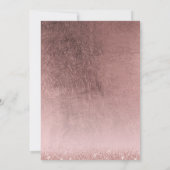 Elegant Quinceanera Moderne Rose Gold 15. Geburtst Einladung (Rückseite)