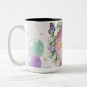Elegant Quinceañera Mug – Sweet 15 Birthday Gift Zweifarbige Tasse (Links)
