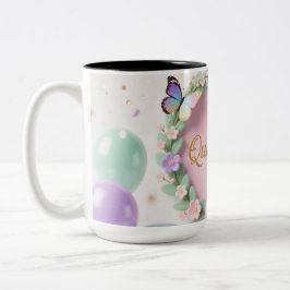 Elegant Quinceañera Mug – Sweet 15 Birthday Gift Zweifarbige Tasse