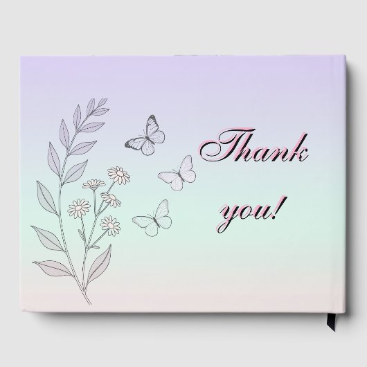 Elegant Quinceañera personalized name and date Gästebuch (Rückseite)