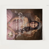 Elegant Quinceañera Tapestry Photo Backdrop Wandteppich (Vorderseite (Horizontal))