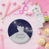 Elegant Quinceañera White Gown Pappteller (Party)