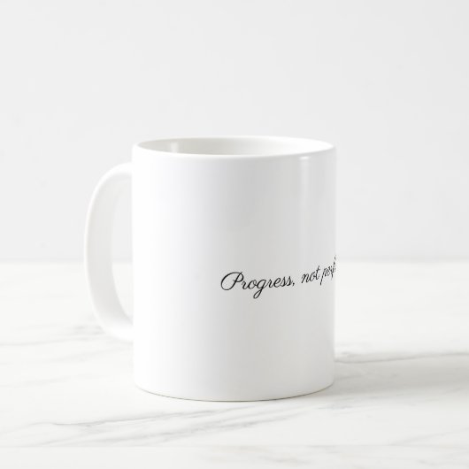 Elegant Quote in Black Kaffeetasse (Vorderseite Links)