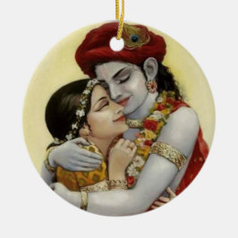 Elegant Radhey Krishna Liebe Keramik Ornament