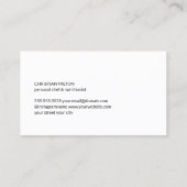 Elegant Radish Foto Persönlicher Koch Catering Visitenkarte (Rückseite)