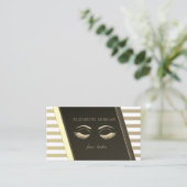 Elegant raffiniert gestylt, gestreift, Imitate ges Visitenkarte (Stehend Vorderseite)