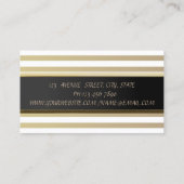 Elegant raffiniert gestylt, gestreift, Lippen Visitenkarte (Rückseite)