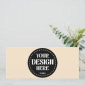 Elegant, raffiniert, schlank und minimalistisch save the date (Stehend Vorderseite)