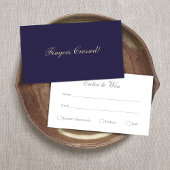Elegant Raffle Ticket Navy Blue