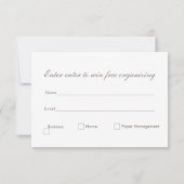 Elegant Raffle Ticket Navy Blue Einladung (Rückseite)