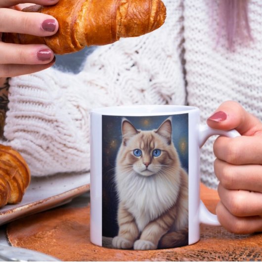 Elegant Ragdoll Cat Painting Kaffeetasse