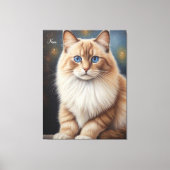 Elegant Ragdoll Cat Painting Leinwanddruck (Vorderseite)